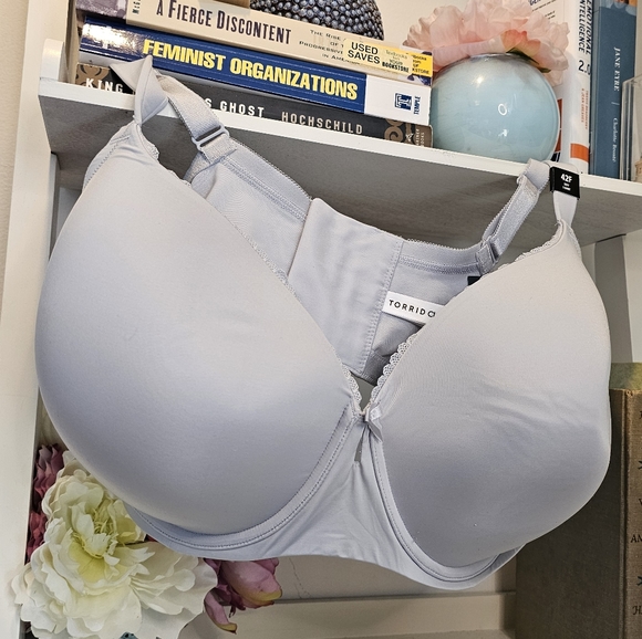 Torrid Sexy T Shirt bra sz 42F, light gray NWT - Picture 1 of 5